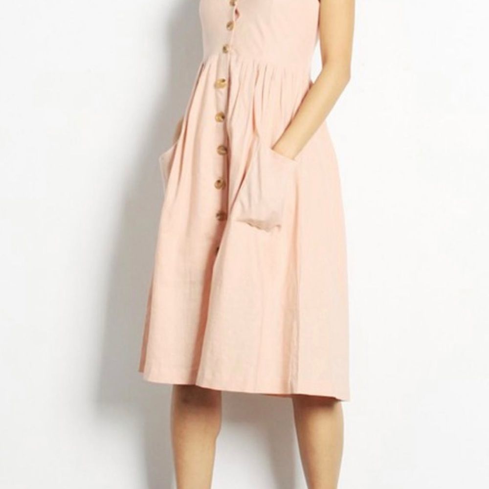 Mod Ref Button Front Midi Dress – Small - Picture 2 of 11